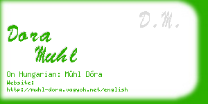 dora muhl business card